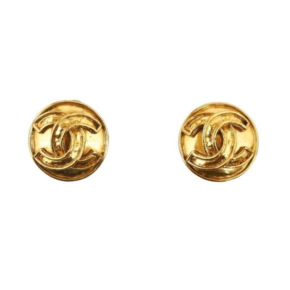 Chanel Coco Mark Medallion Earrings - Picture 1 of 4